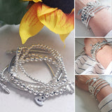 Silver stacking bracelets