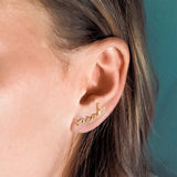 Name plate earrings