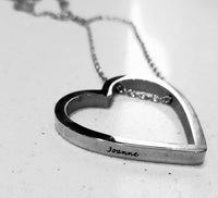 Engraved heart necklace