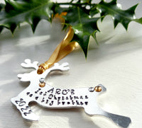 Reindeer christmas tree ornament