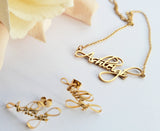 Name plate earrings