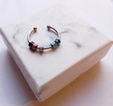 Enamel bead fidget ring