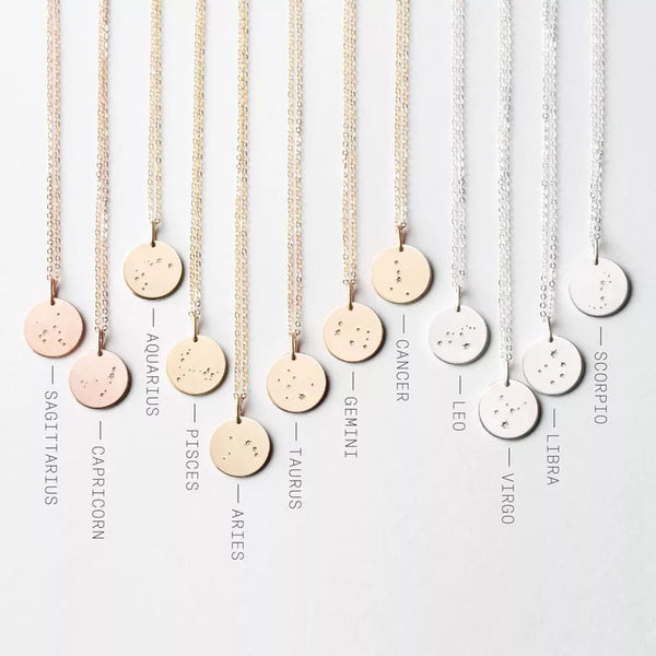 zodiac constellation neckkace