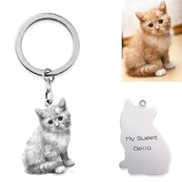 Pet silohette keyring