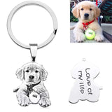 Pet silohette keyring