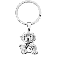 Pet silohette keyring