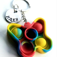 Pop it personalised keyring