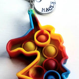 Pop it personalised keyring