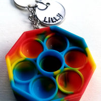 Pop it personalised keyring