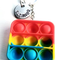 Pop it personalised keyring