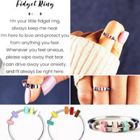 Enamel bead fidget ring