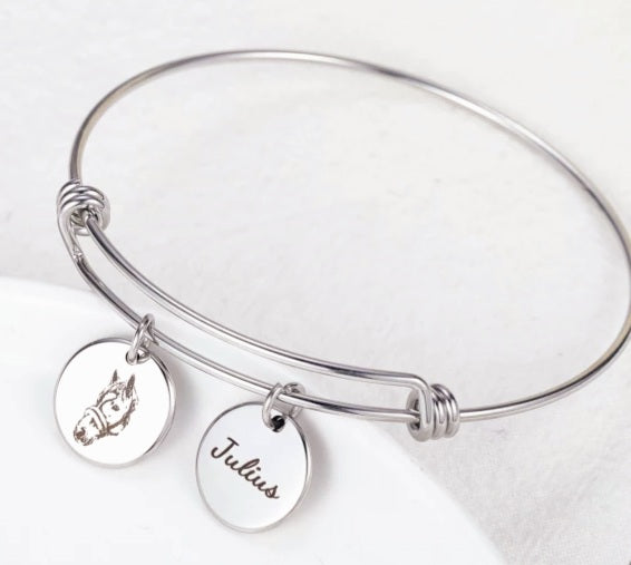 Pet photo bangle