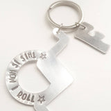 Wheelchair keychain, stamped wheelchair keyring, wheelchair quote keyring, wheelchair user gift, personalized gift