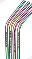 Personalised rainbow straw