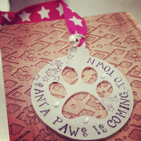 Santa paws Christmas tree ornament