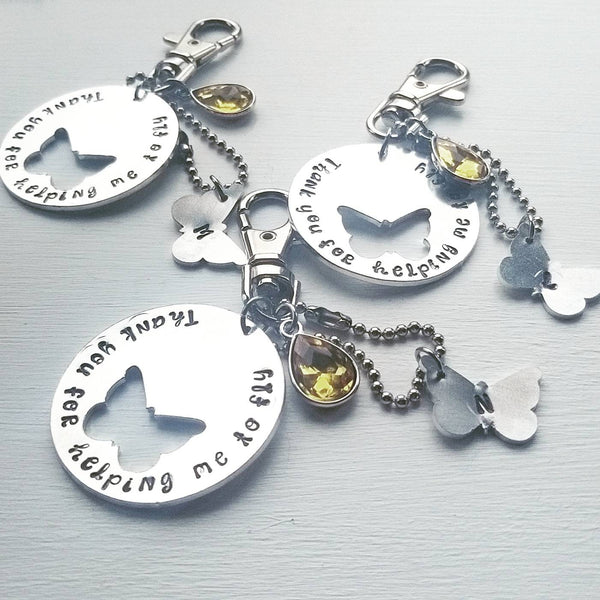 Thank you for helping me to fly keyring for a teacher, teacher gift, end of term gift, thank you keyring, teacher appreciation gift